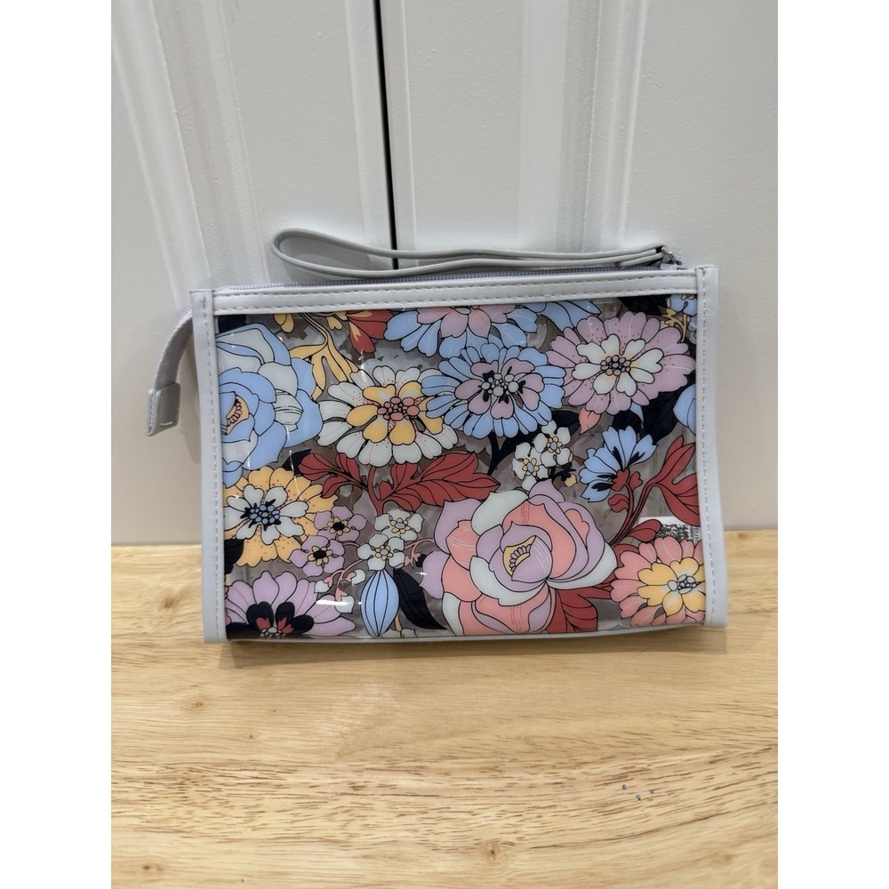 Vera Bradley Women's Outlet Aloha Blooms Clear Beach Wristlet - Picture 2 of 6